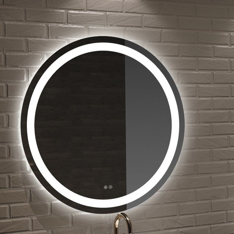 Round LED vanity mirror