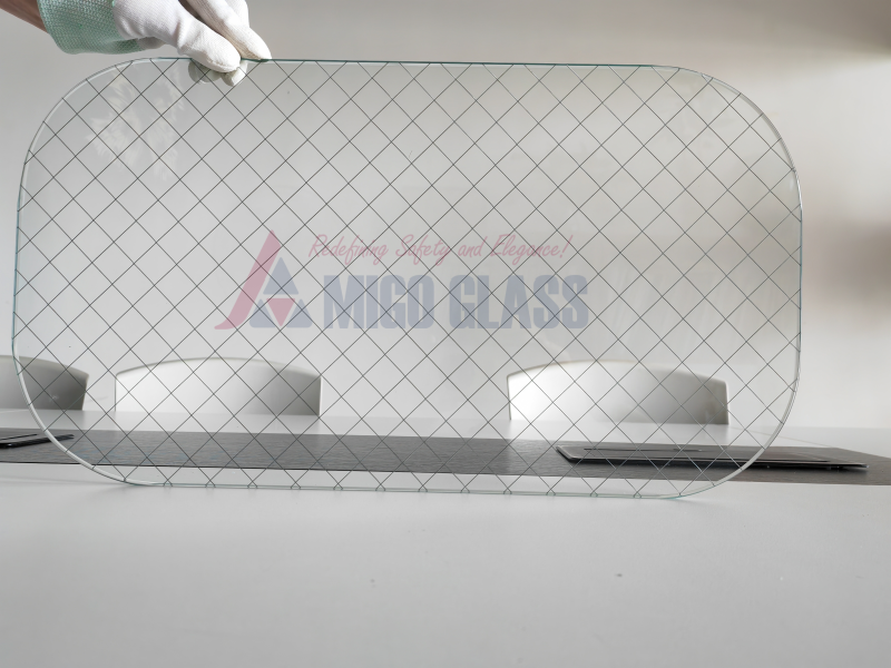 90 mínútna brunaflokkað slípað vírgler